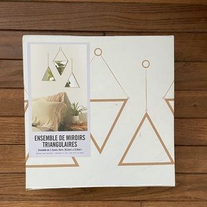 Brand new triangle hanging mirrors from urban outfitters.